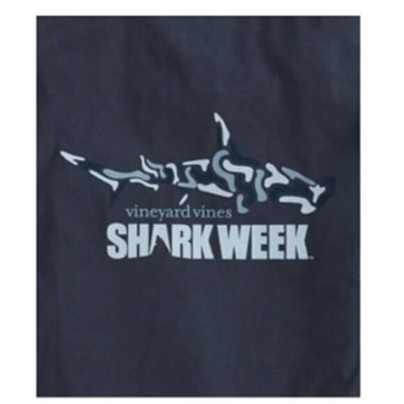 Vineyard Vines Men's Camo Discovery Shark Week Logo Pocket T-Shirt Small - Picture 3 of 7